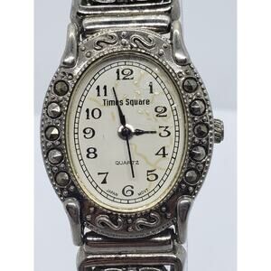 Women's Times Square decorative dress watch 5256QB. Jeweled buckles to band